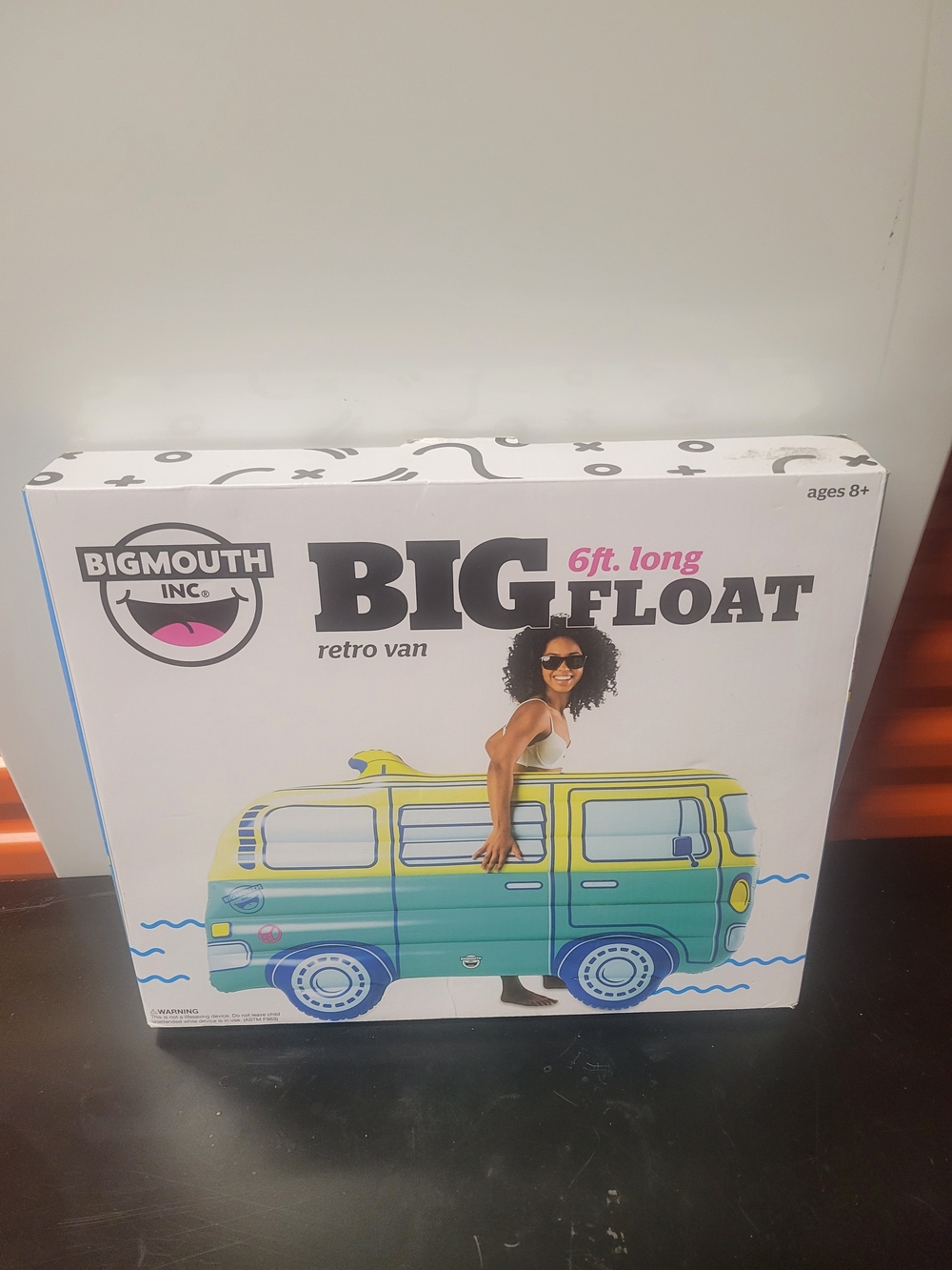 BigMouth Retro Van 6ft Float - Green & Yellow